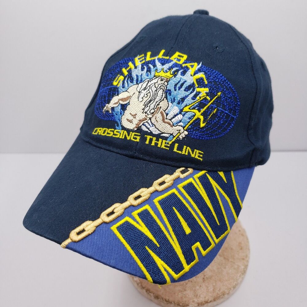 US Navy Shellback Crossing the Line Hat Eagle Crest Military Baseball Cap USN